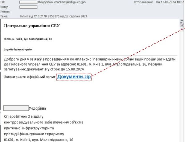 Державні організації України засипали листами "від СБУ" з ШПЗ ANONVNC (MESHAGENT)