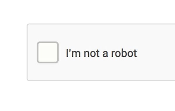 I'm not a robot​​ check box